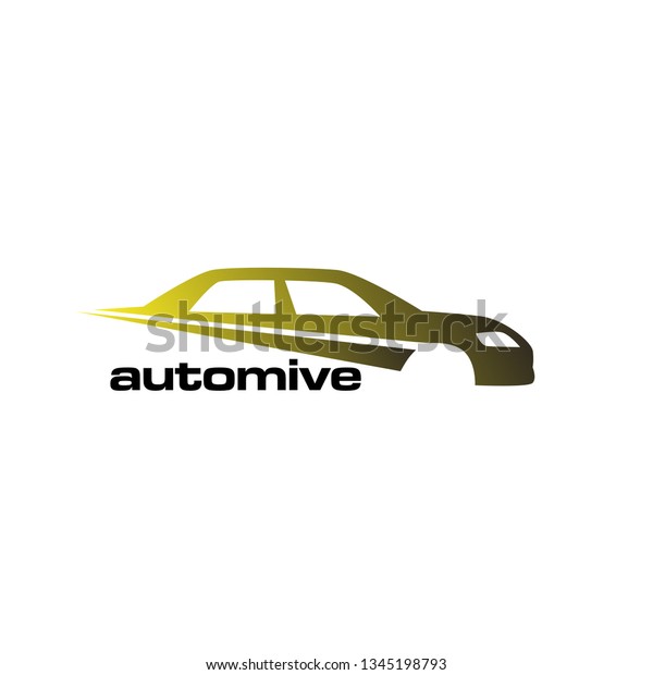 automotive logo\
with gold car design\
illustration