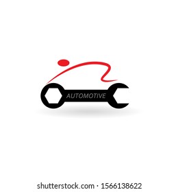 automotive logo inspiration. moderns template. for automotive motorbike repair shop. illustration vector.