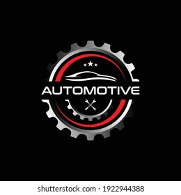 automotive logo premium Vector, service and repair shop logo badge