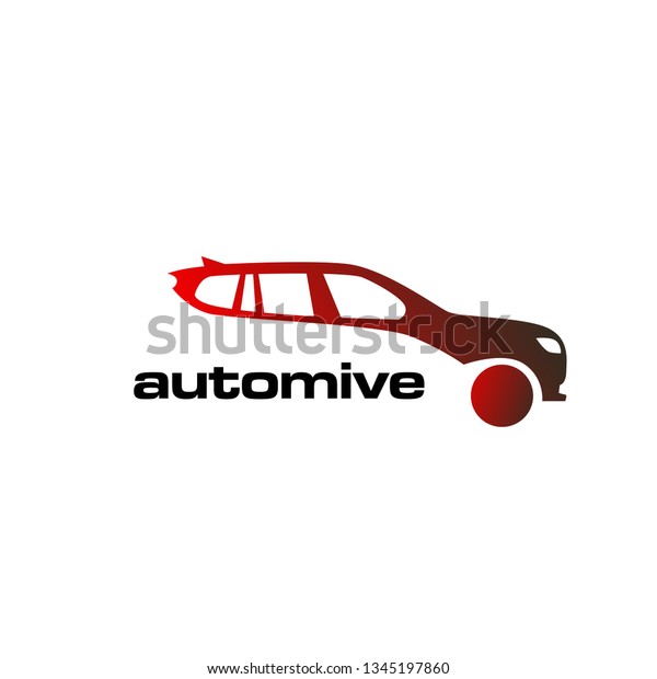 automotive logo\
with red car design\
illustration