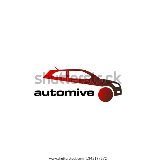 automotive logo\
with red car design\
illustration
