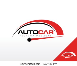 Automotive Logo. Speedometer Logo Design Vector