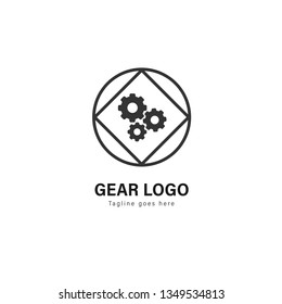 Automotive logo template design. Automotive logo with modern frame isolated on white background