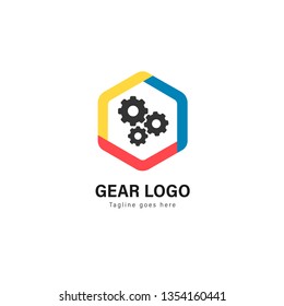 Automotive logo template design. Automotive logo with modern frame isolated on white background