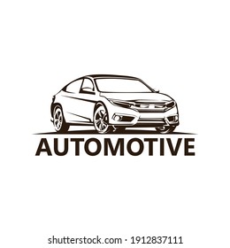 Automotive logo template design vector