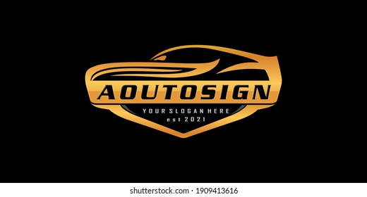 automotive logo. vector cars dealers, detailing and modification logo design concept illustration