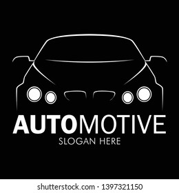 Automotive logo vector design. Creative car icon. Black and white