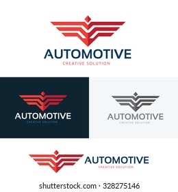 Automotive logo,wing logo,bird,eagle,vector logo template