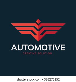 Automotive logo,wing logo,bird,eagle,vector logo template