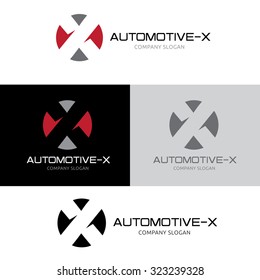 Automotive logo,X letter logo,Vector Logo Template