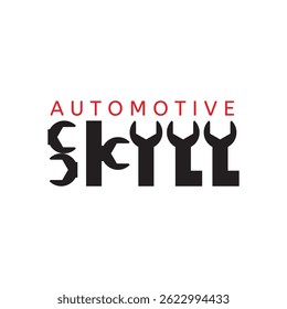 Automotive machinary skill logo design vector