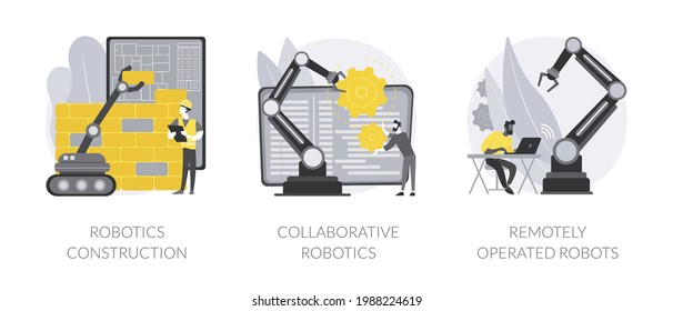 Automotive machine work abstract concept vector illustrations.