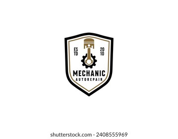 Automotive mechanic logo design. Mechanic services, auto repair logo. design template, vector illustration.