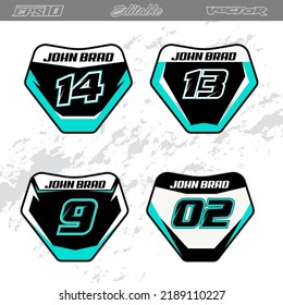Automotive motocross racing decals vector
