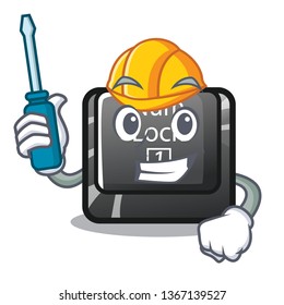 Automotive num lock on a keyboard mascot