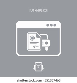 Automotive online document - Sterling - Vector flat icon