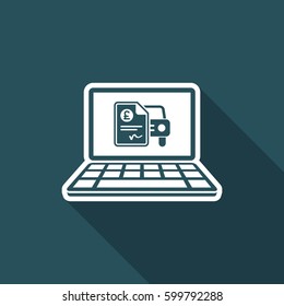 Automotive online quote - Sterling - Vector flat icon