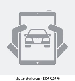 Automotive online website on tablet