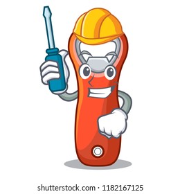 Automotive opener bottle cap isolated on mascot
