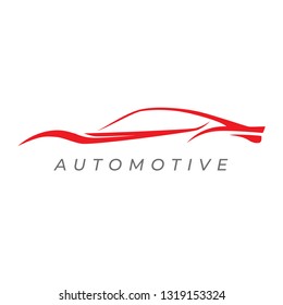 Automotive outlined car sign for your project