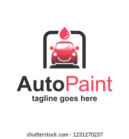 Automotive Paint Job, Car Repaint Logo Design Vector