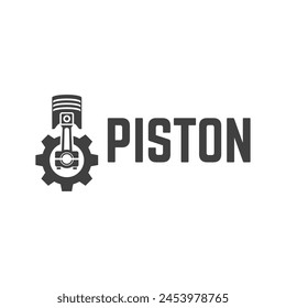 Automotive piston workshop logo design modern badge style custom car service engine tune up logo.