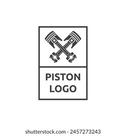 Automotive piston workshop logo design modern badge style custom car service engine tune up logo.