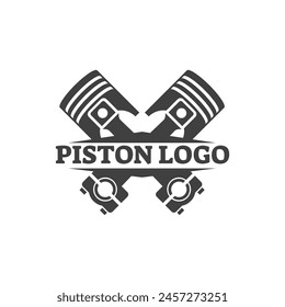 Automotive piston workshop logo design modern badge style custom car service engine tune up logo.