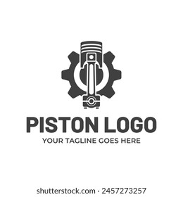 Automotive piston workshop logo design modern badge style custom car service engine tune up logo.