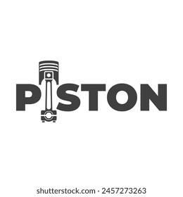 Automotive piston workshop logo design modern badge style custom car service engine tune up logo.