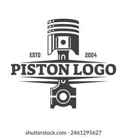 Automotive piston workshop logo design modern badge style custom car service engine tune up logo.