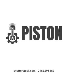 Automotive piston workshop logo design modern badge style custom car service engine tune up logo.