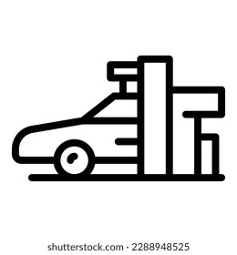 Automotive print icon outline vector. Vehicle printer. Product brake