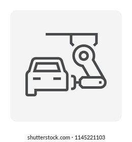 Automotive Production Industry Icon, 64x64 Perfect Pixel And Editable Stroke.