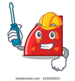 Automotive quadrant mascot cartoon style