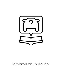Ícone de Estrutura de Tópicos de Livro Educacional de Conhecimento de Consulta Automotiva