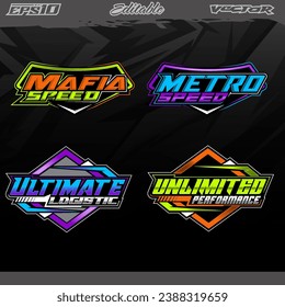 Automotive racing decals and sticker design vector