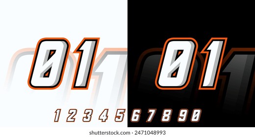 automotive racing effect number 01, sports design, workshop, race jersey