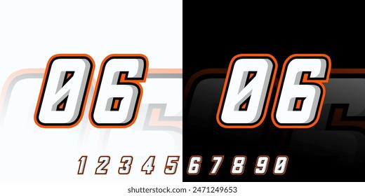 automotive racing effect number 06, sports design, workshop, race jersey