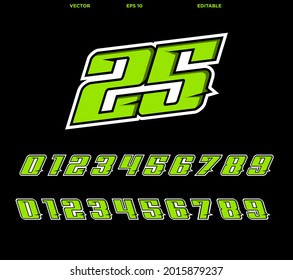 Automotive Racing Number Decals Vector Stock Vector (Royalty Free ...