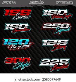 Automotive racing sticker design vector