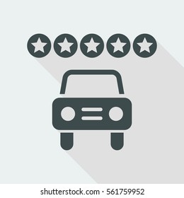 Automotive rating - Long shadow flat icon