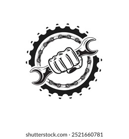 automotive repair and service logo icon vector concept design