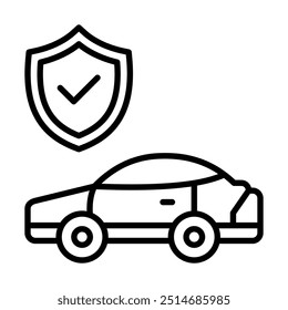 Automotive Safety icon line vector illustration