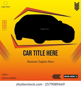 Automotive sales template graphic social media post. Luxury cars website social media graphics and vector art background.