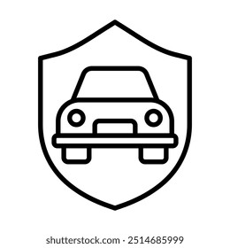 Automotive Security icon line vector illustration