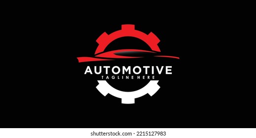 automotive and service car logo design vector with creative concept