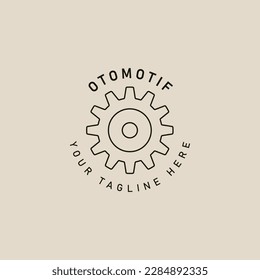automotive service line art logo, icon and symbol, vector illustration design