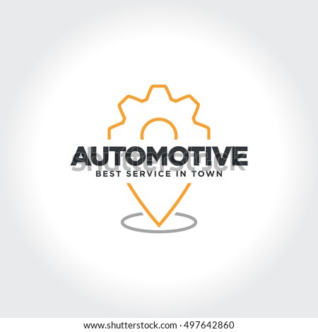 Automotive Service Location Technology. Vector illustration.