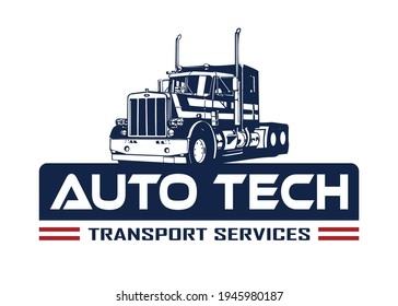 automotive service logo template. truck logo concept